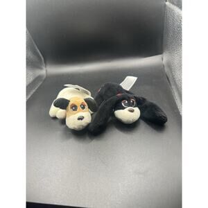 Vintage 1986 Tonka Pound Puppies BPlush Lot 2 Dogs 8–10” Laying Style Mint
